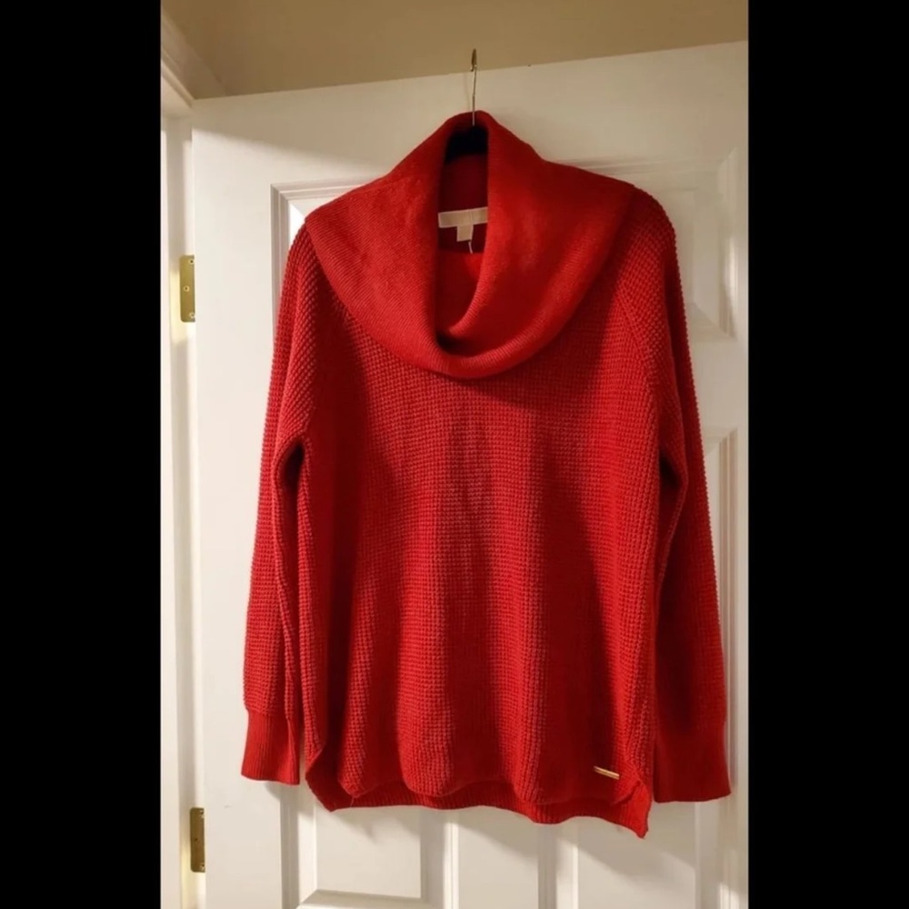 Michael Kors Vibrant Red Turtleneck Sweater